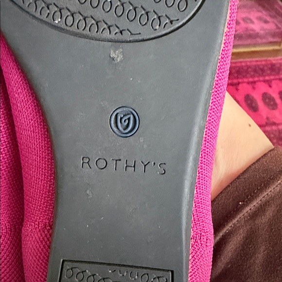 Rothy's Fuchsia and Blue Women's Flats - Picture 2 of 6